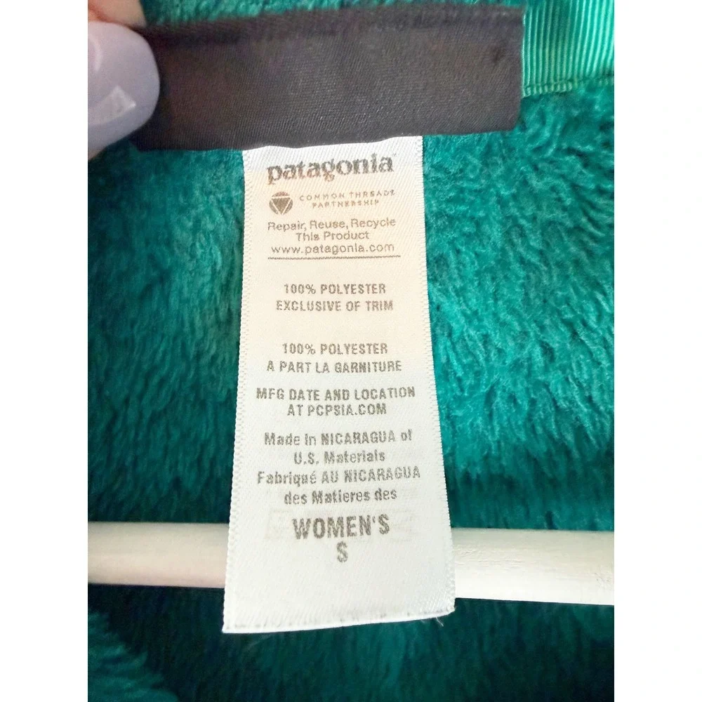 Patagonia Womens Re-Tool Snap-T Fleece Pullover Teal Turquoise Small Polartec‎